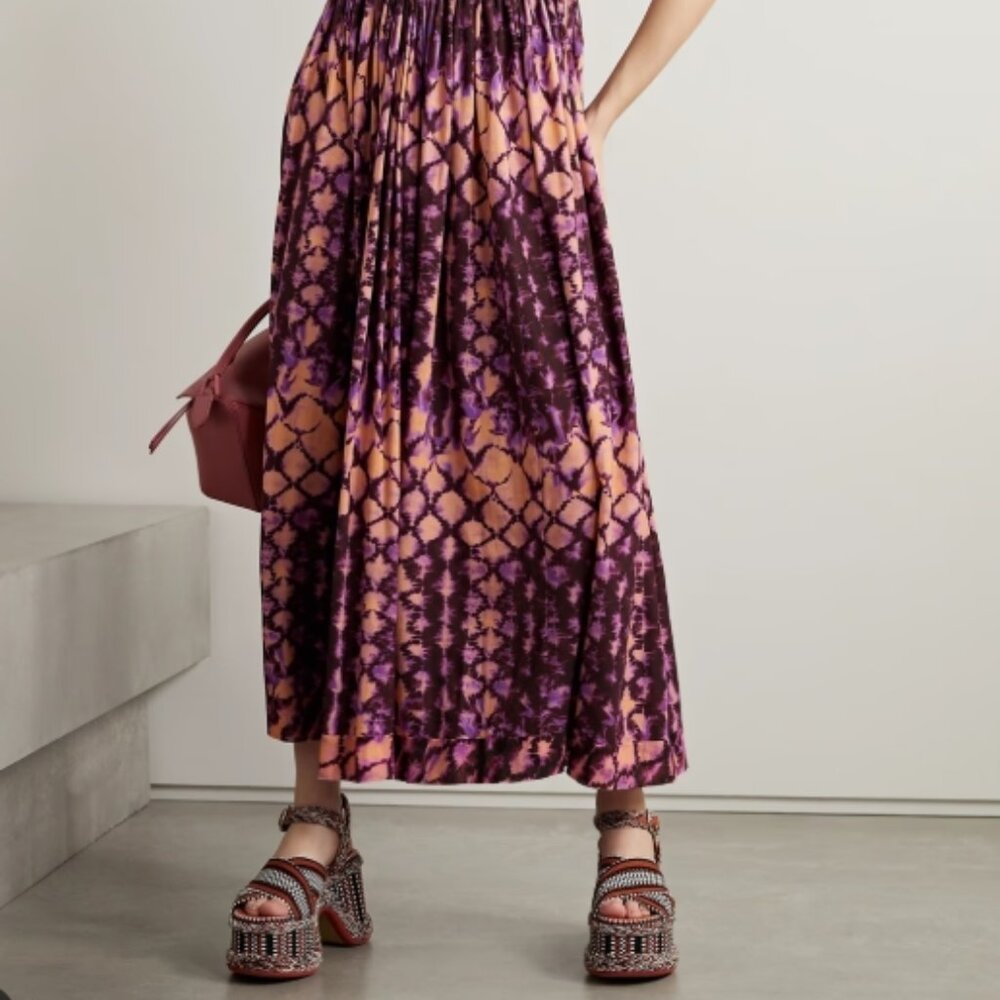 NWOT ULLA JOHNSON Freya Midi Dress in Wisteria S $570 - Picture 3 of 11